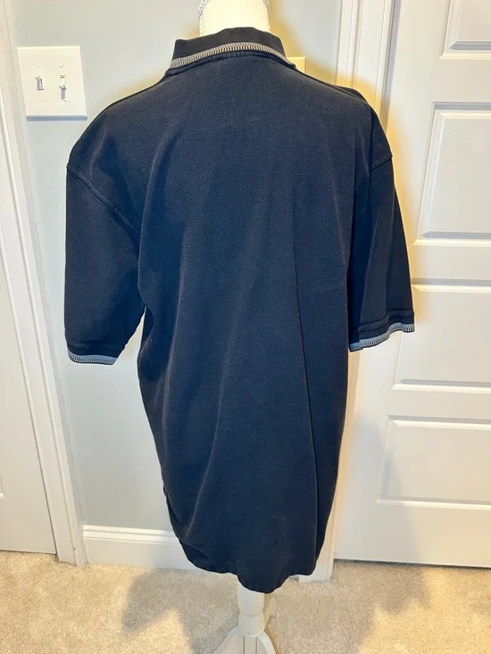 Vintage Harley-Davidson Black Knit Polo Shirt - Size Large - 100% Combed Cotton - Picture 7 of 13